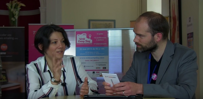 Virginie Clève lors de l'interview du WebCampDay 2015